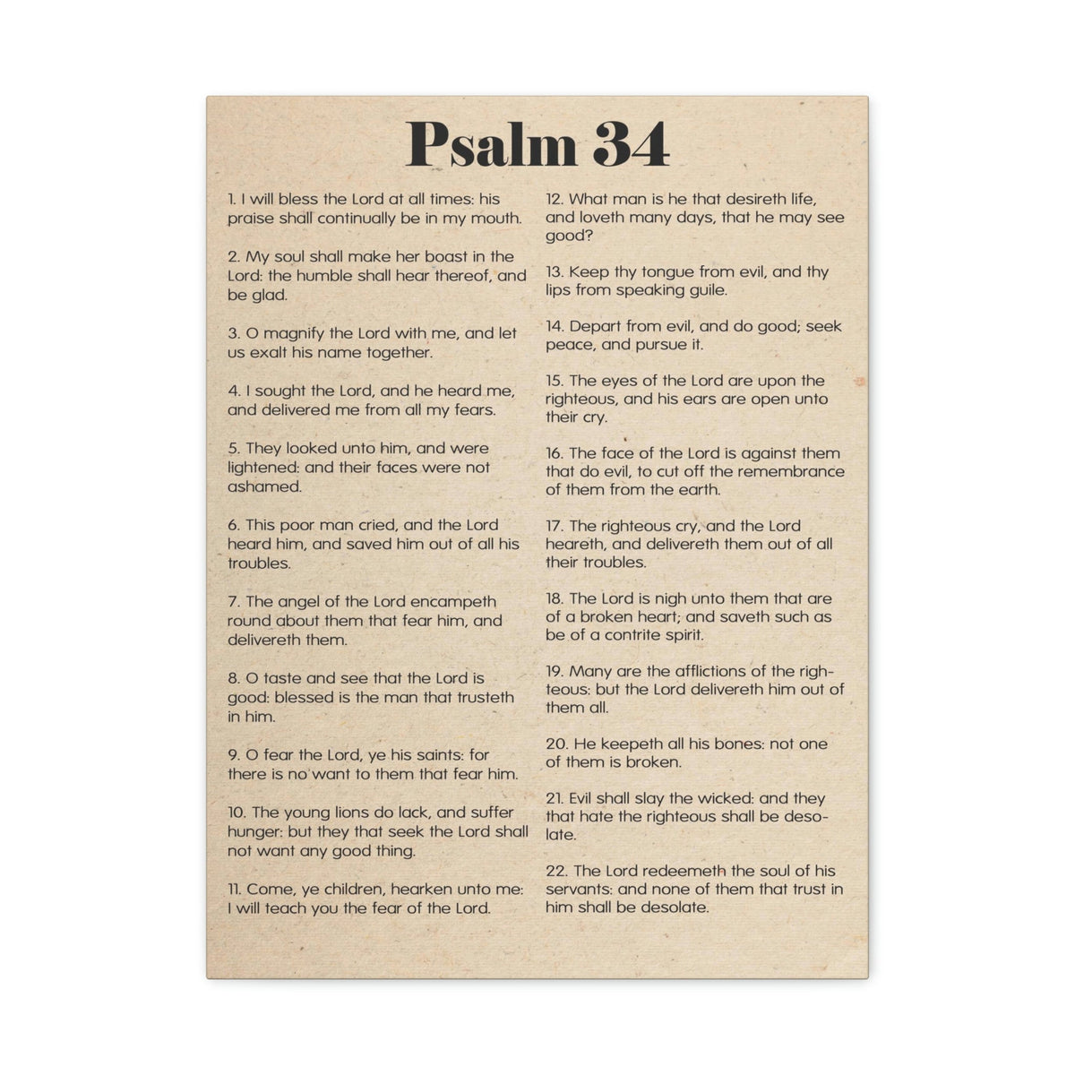 Scripture Walls Psalm 34 Brokenness to Wholeness Christian Wall Art Print Ready to Hang Unframed-Express Your Love Gifts