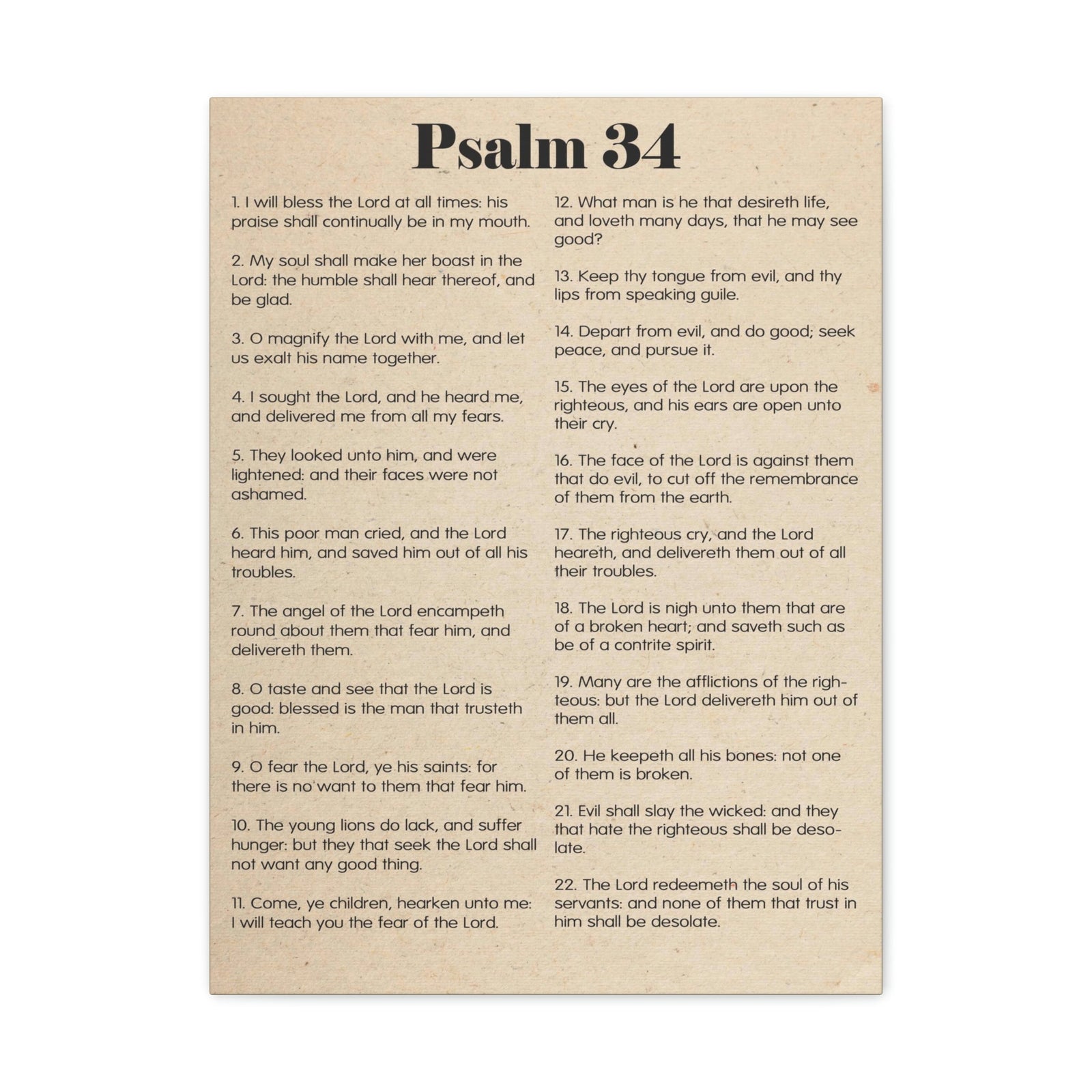 Scripture Walls Psalm 34 Brokenness to Wholeness Christian Wall Art Print Ready to Hang Unframed-Express Your Love Gifts
