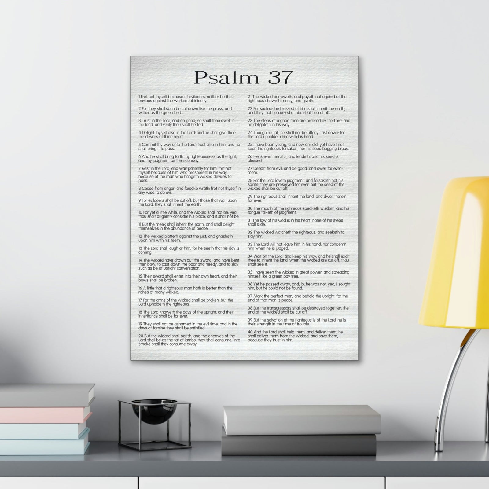 Scripture Walls Psalm 37 Delighting in His Righteousness Christian Wall Art Bible Verse Print Ready to Hang Unframed-Express Your Love Gifts