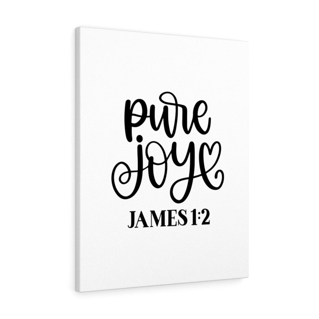 Scripture Walls Pure Joy James 1:2 Bible Verse Canvas Christian Wall Art Ready to Hang Unframed-Express Your Love Gifts