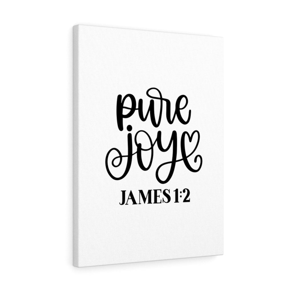 Scripture Walls Pure Joy James 1:2 Bible Verse Canvas Christian Wall Art Ready to Hang Unframed-Express Your Love Gifts