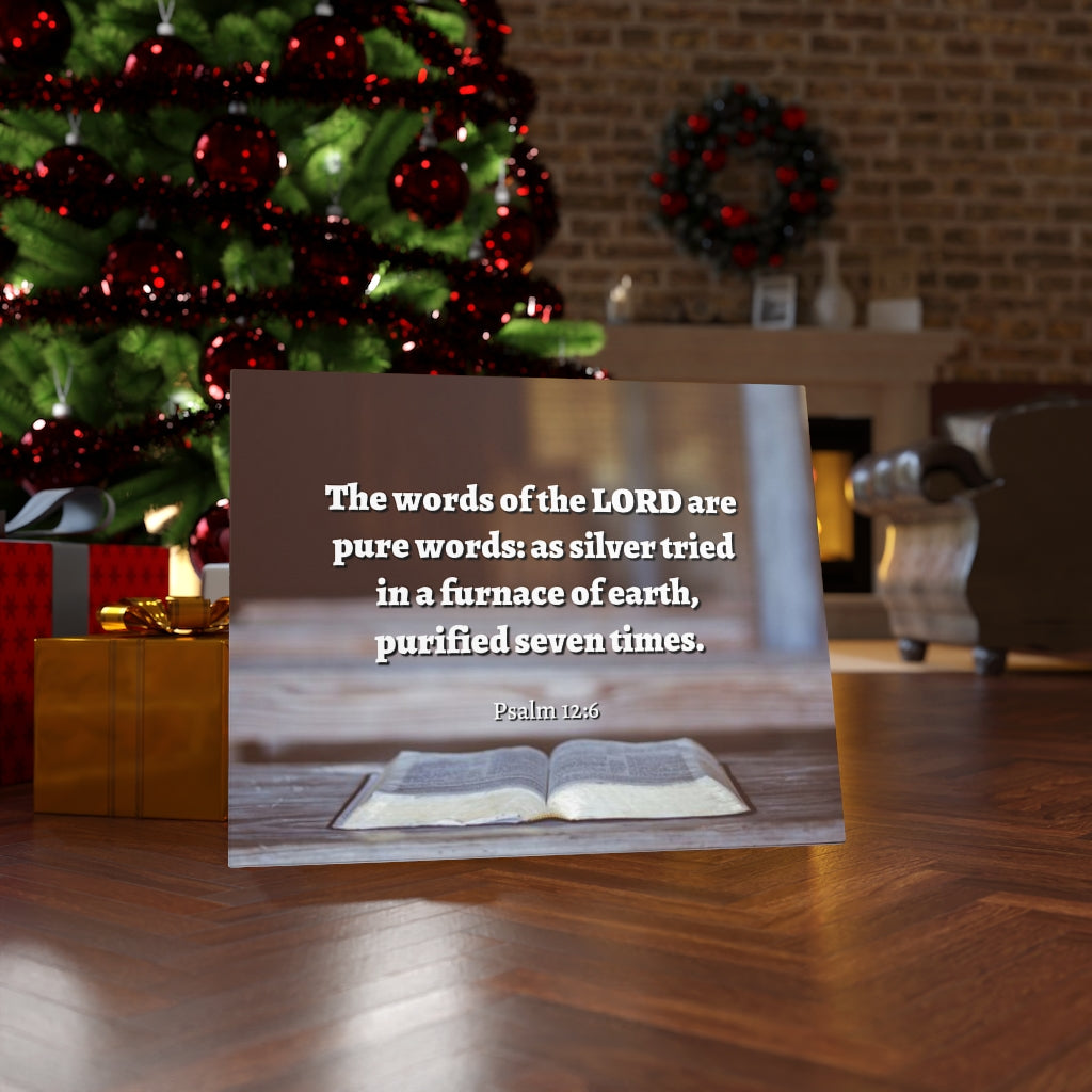 Scripture Walls Pure Words Psalm 12:6 Bible Verse Canvas Christian Wall Art Ready to Hang Unframed-Express Your Love Gifts