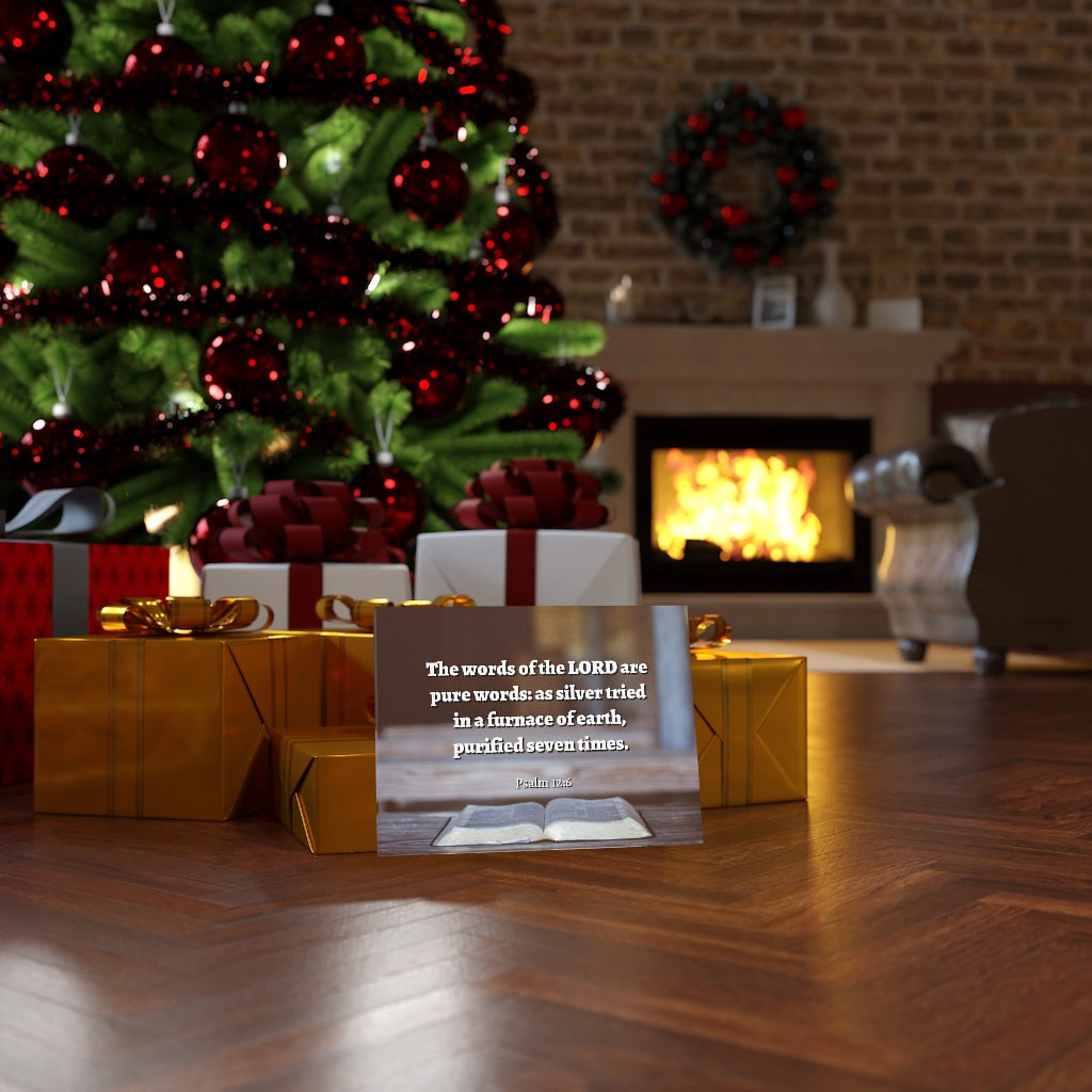 Scripture Walls Pure Words Psalm 12:6 Bible Verse Canvas Christian Wall Art Ready to Hang Unframed-Express Your Love Gifts