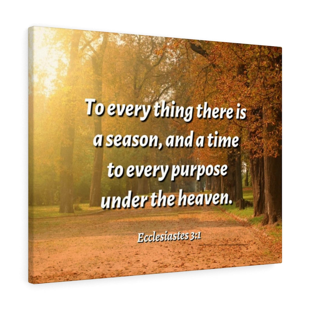 Scripture Walls Purpose Ecclesiastes 3:1 Bible Verse Canvas Christian Wall Art Ready to Hang Unframed-Express Your Love Gifts