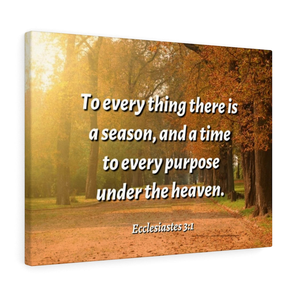 Scripture Walls Purpose Ecclesiastes 3:1 Bible Verse Canvas Christian Wall Art Ready to Hang Unframed-Express Your Love Gifts
