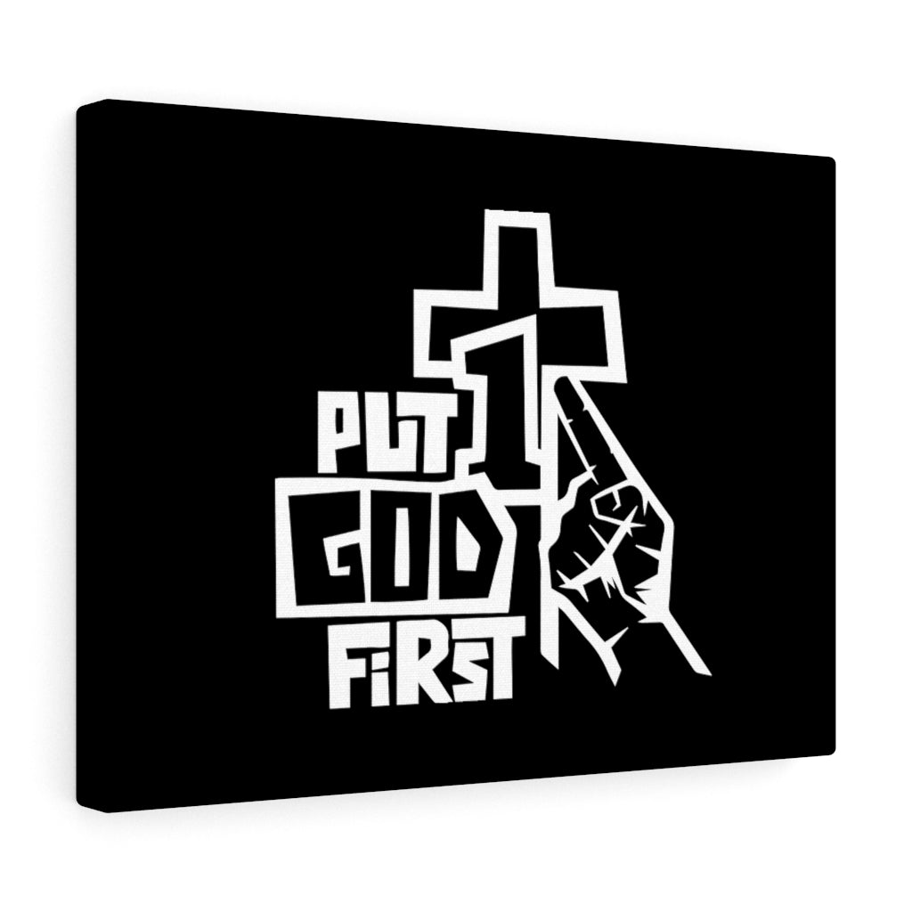 Scripture Walls Put God First Cross 1 Bible Verse Canvas Christian Wall Art Ready to Hang Unframed-Express Your Love Gifts