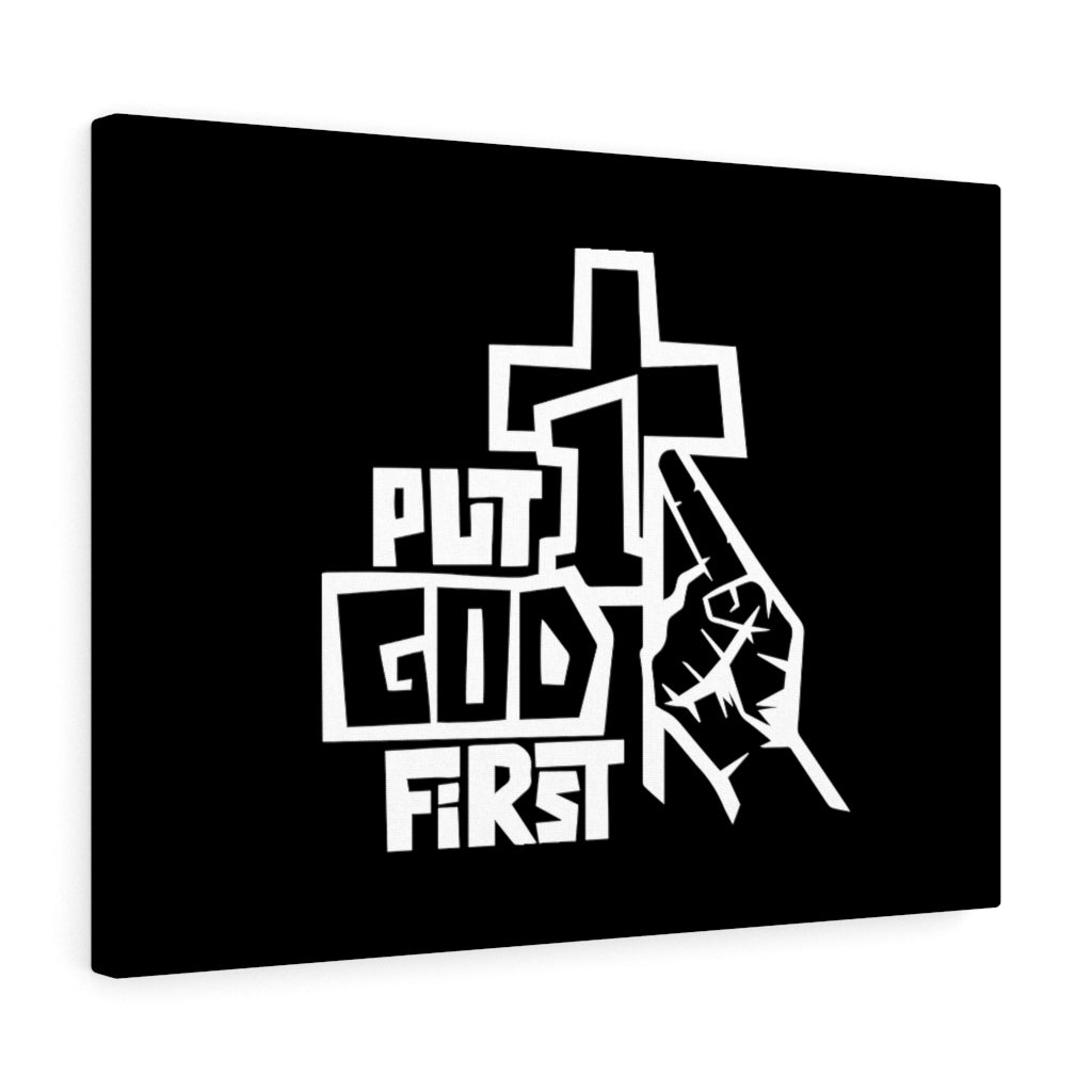 Scripture Walls Put God First Cross 1 Bible Verse Canvas Christian Wall Art Ready to Hang Unframed-Express Your Love Gifts