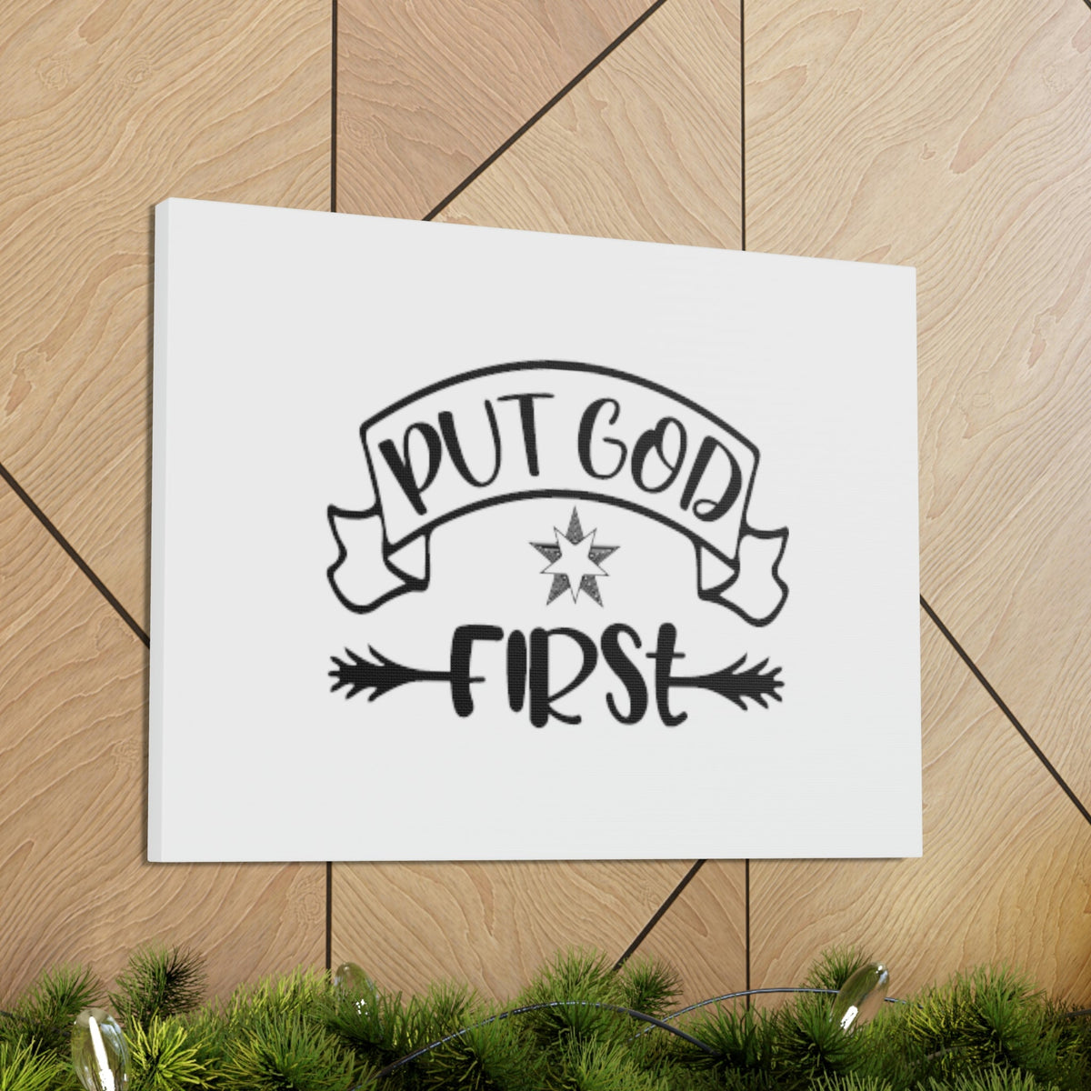 Scripture Walls Put God First Matthew 6:33 Christian Wall Art Bible Verse Print Ready to Hang Unframed-Express Your Love Gifts