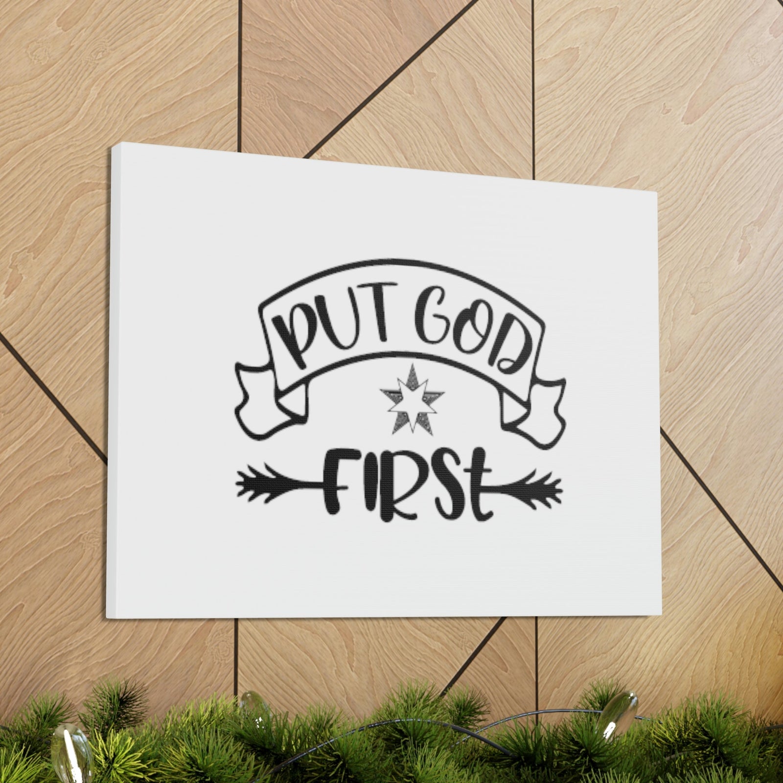 Scripture Walls Put God First Matthew 6:33 Christian Wall Art Bible Verse Print Ready to Hang Unframed-Express Your Love Gifts