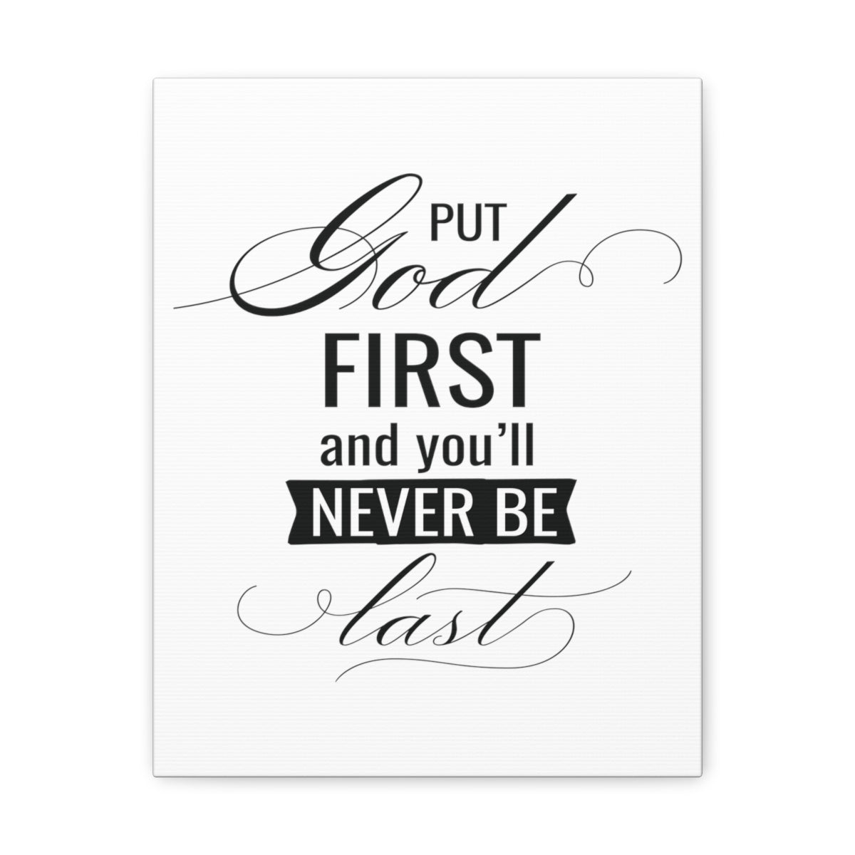 Scripture Walls Put God First Matthew 6:33 Simple Christian Wall Art Print Ready to Hang Unframed-Express Your Love Gifts