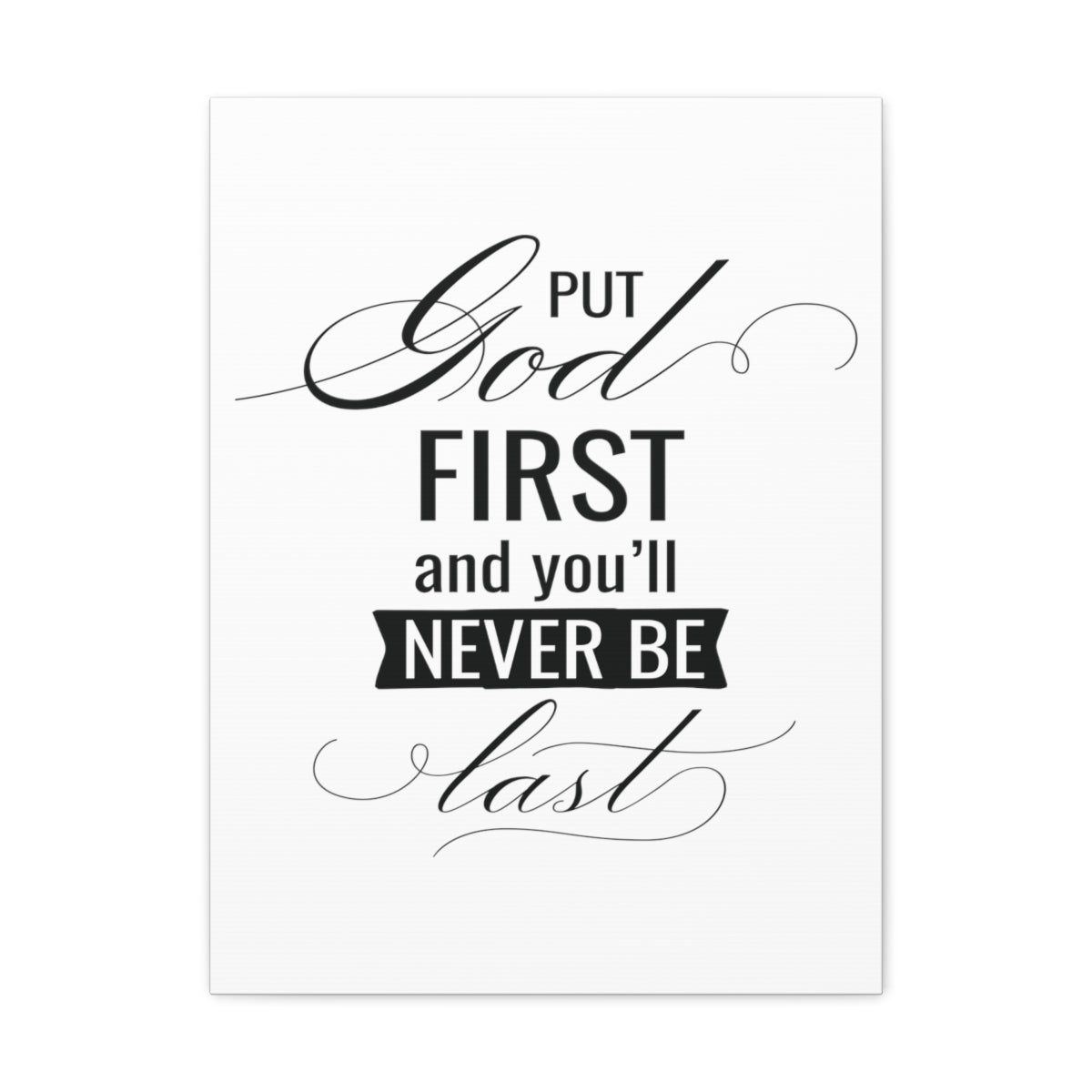 Scripture Walls Put God First Matthew 6:33 Simple Christian Wall Art Print Ready to Hang Unframed-Express Your Love Gifts