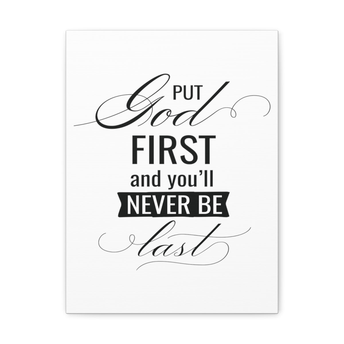 Scripture Walls Put God First Matthew 6:33 Simple Christian Wall Art Print Ready to Hang Unframed-Express Your Love Gifts