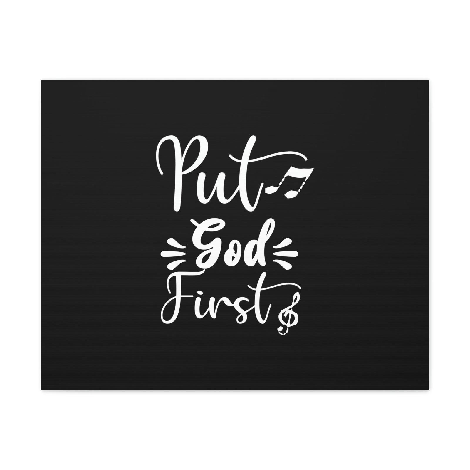 Scripture Walls Put God First Matthew 6:33 White Christian Wall Art Bible Verse Print Ready to Hang Unframed-Express Your Love Gifts