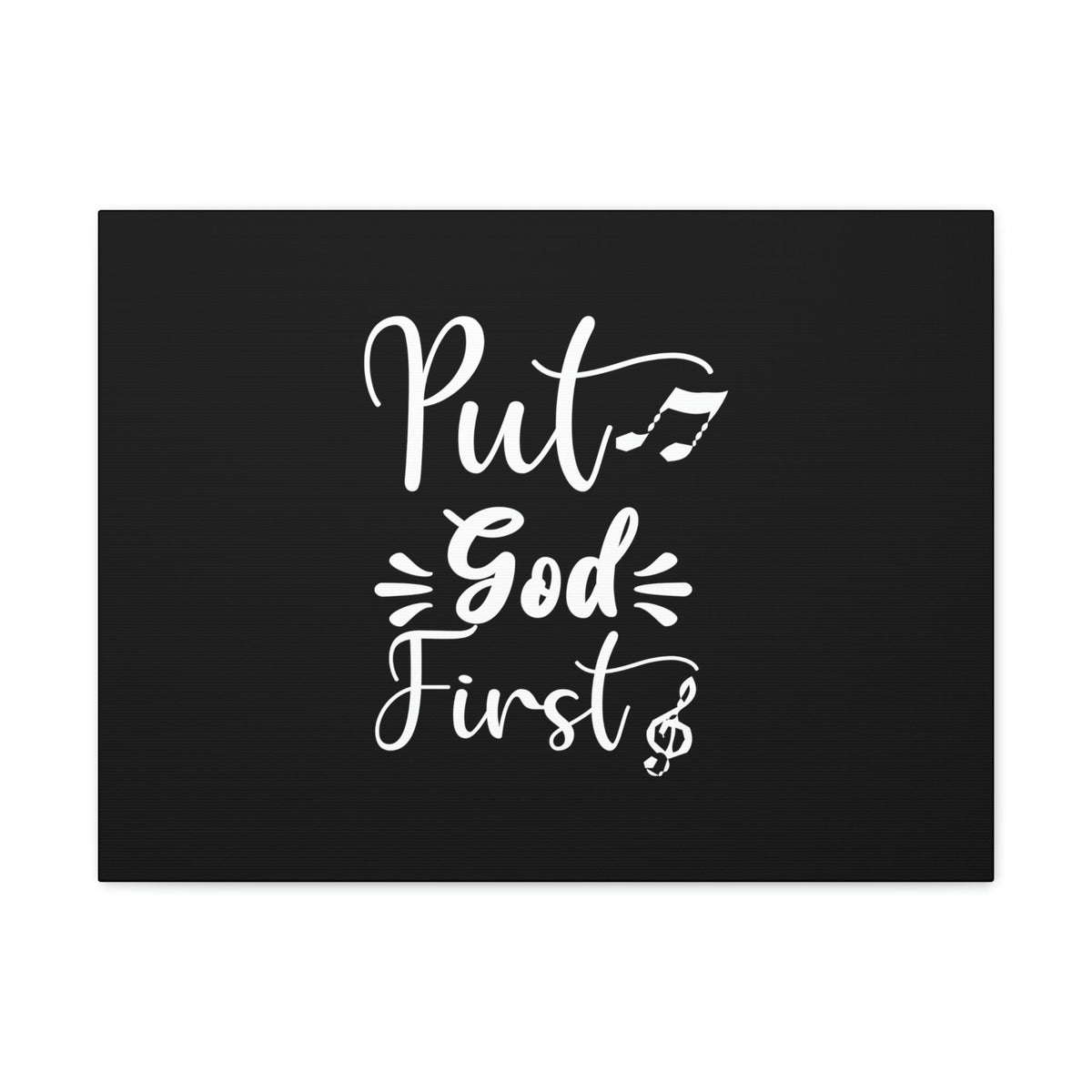 Scripture Walls Put God First Matthew 6:33 White Christian Wall Art Bible Verse Print Ready to Hang Unframed-Express Your Love Gifts