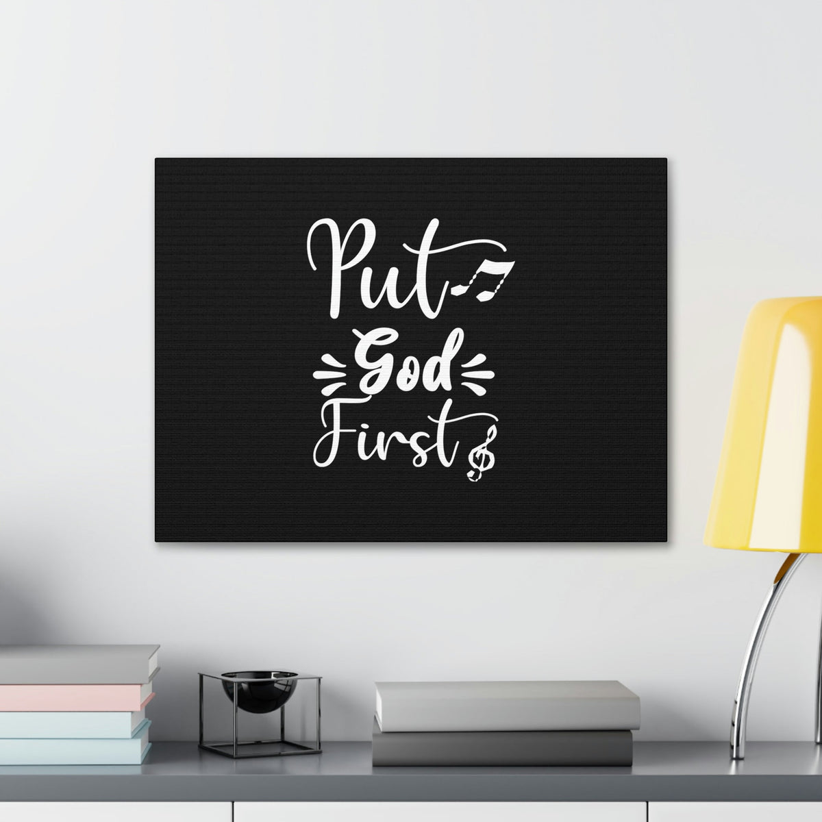 Scripture Walls Put God First Matthew 6:33 White Christian Wall Art Bible Verse Print Ready to Hang Unframed-Express Your Love Gifts