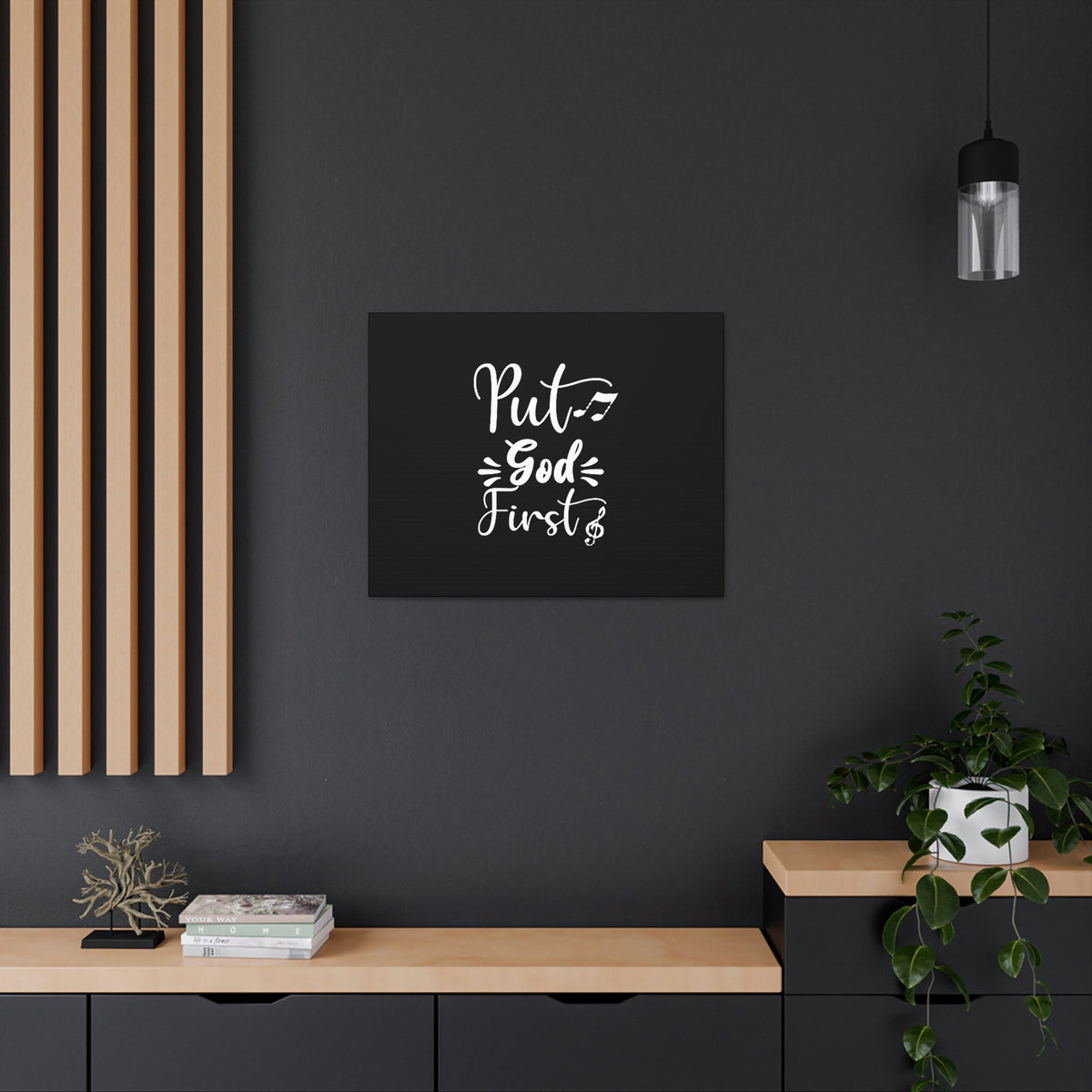 Scripture Walls Put God First Matthew 6:33 White Christian Wall Art Bible Verse Print Ready to Hang Unframed-Express Your Love Gifts