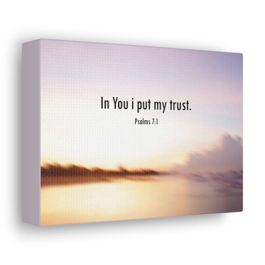 Scripture Walls Put My Trust Psalms 7:1 Bible Verse Canvas Christian Wall Art Ready to Hang Unframed-Express Your Love Gifts