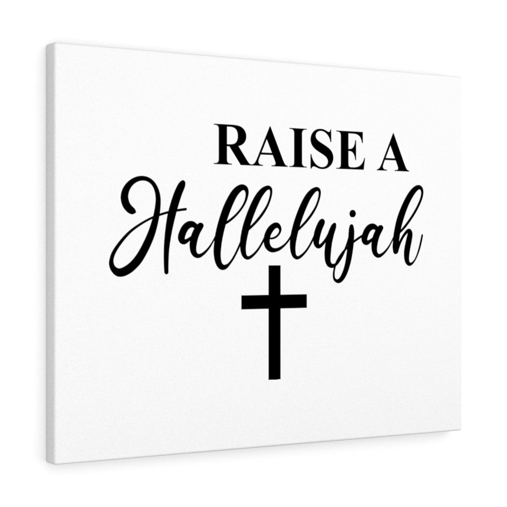 Scripture Walls Raise A Hallelujah Cross Bible Verse Canvas Christian Wall Art Ready to Hang Unframed-Express Your Love Gifts