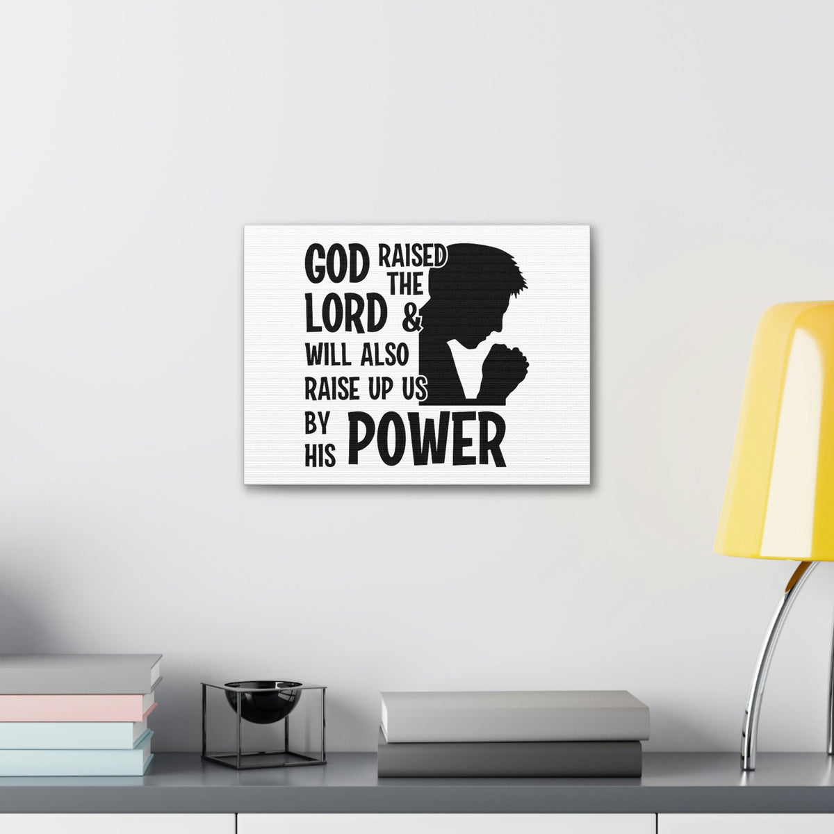 Scripture Walls Raise Us Up By His Power 1 Corinthians 6:14 Christian Wall Art Bible Verse Print Ready to Hang Unframed-Express Your Love Gifts