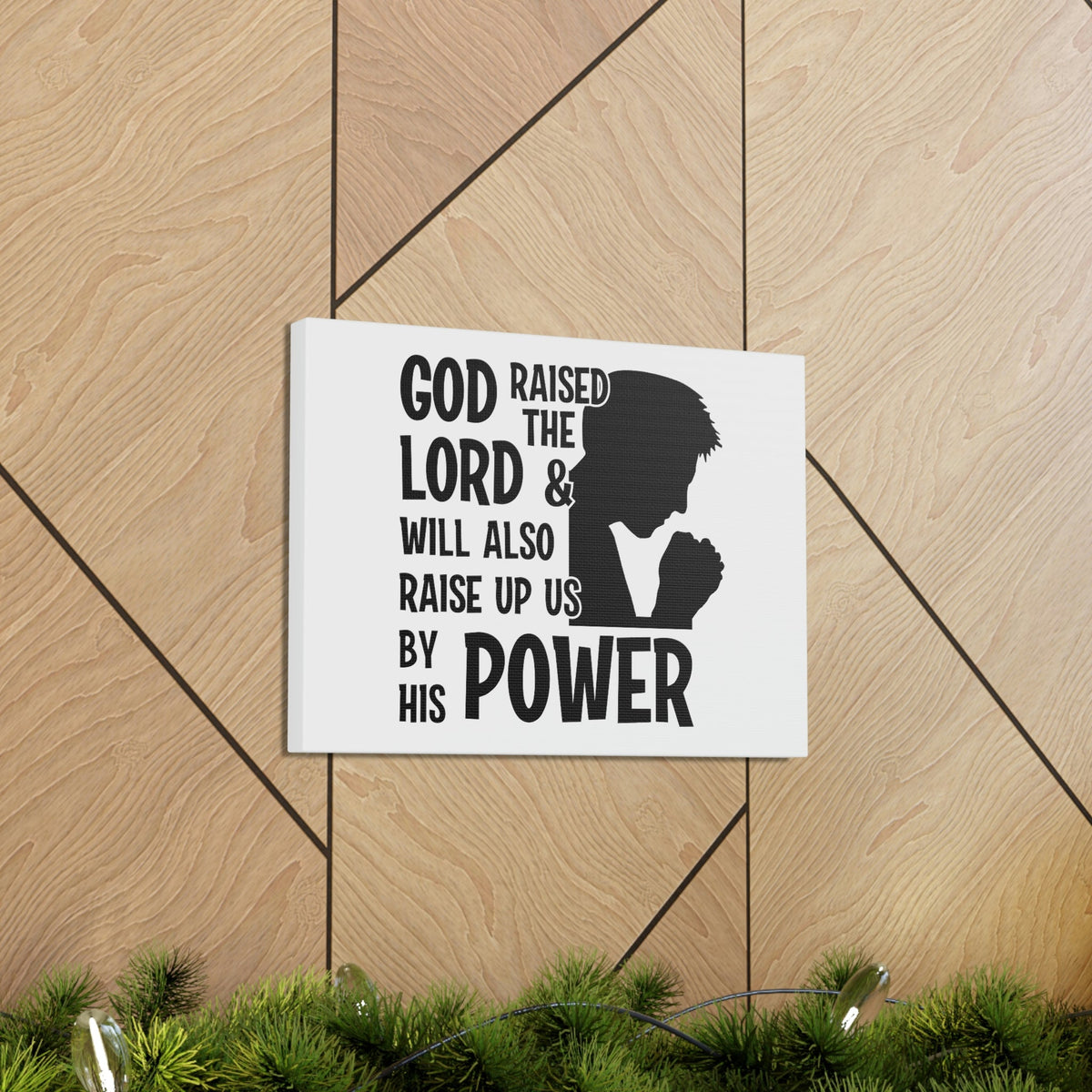 Scripture Walls Raise Us Up By His Power 1 Corinthians 6:14 Christian Wall Art Bible Verse Print Ready to Hang Unframed-Express Your Love Gifts