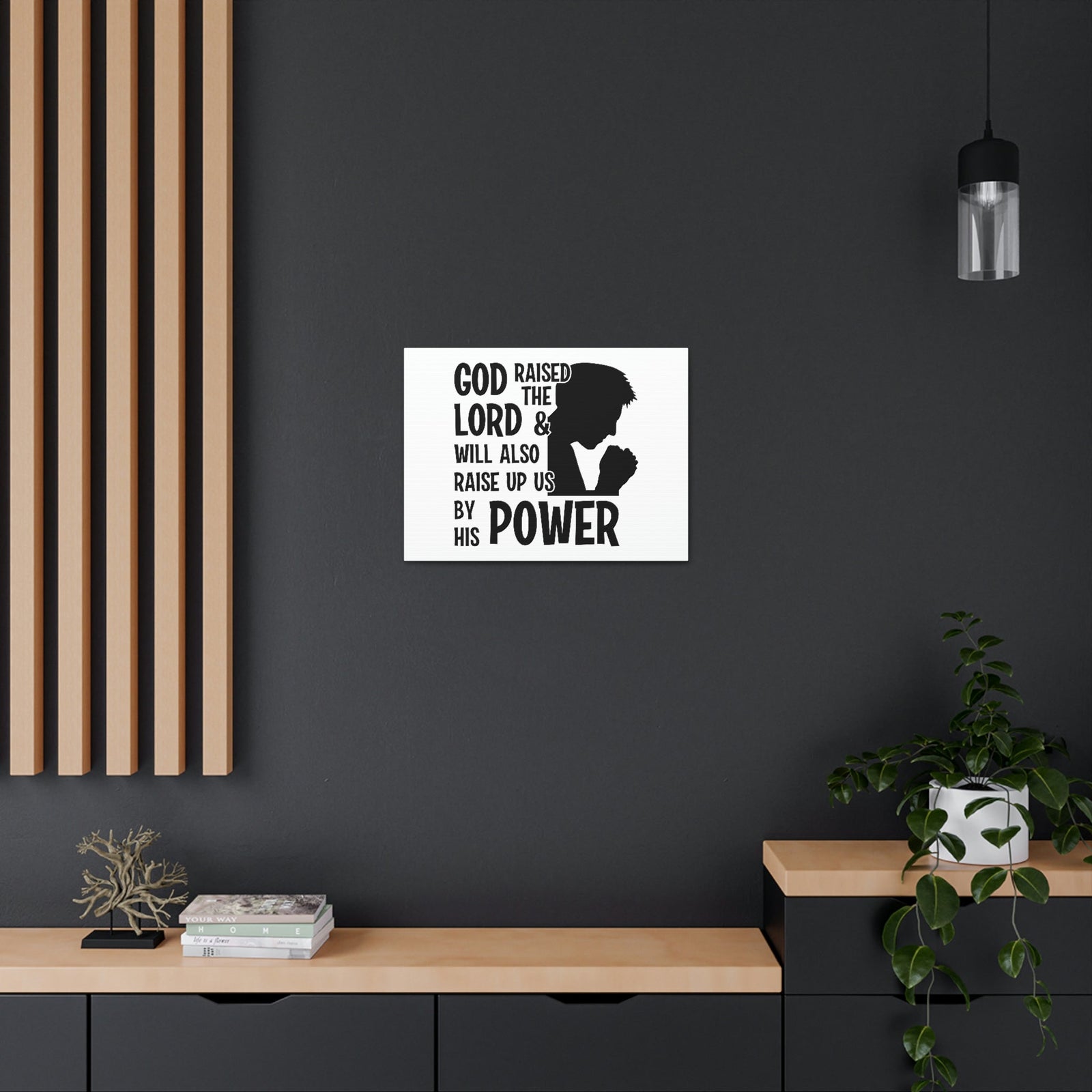 Scripture Walls Raise Us Up By His Power 1 Corinthians 6:14 Christian Wall Art Bible Verse Print Ready to Hang Unframed-Express Your Love Gifts
