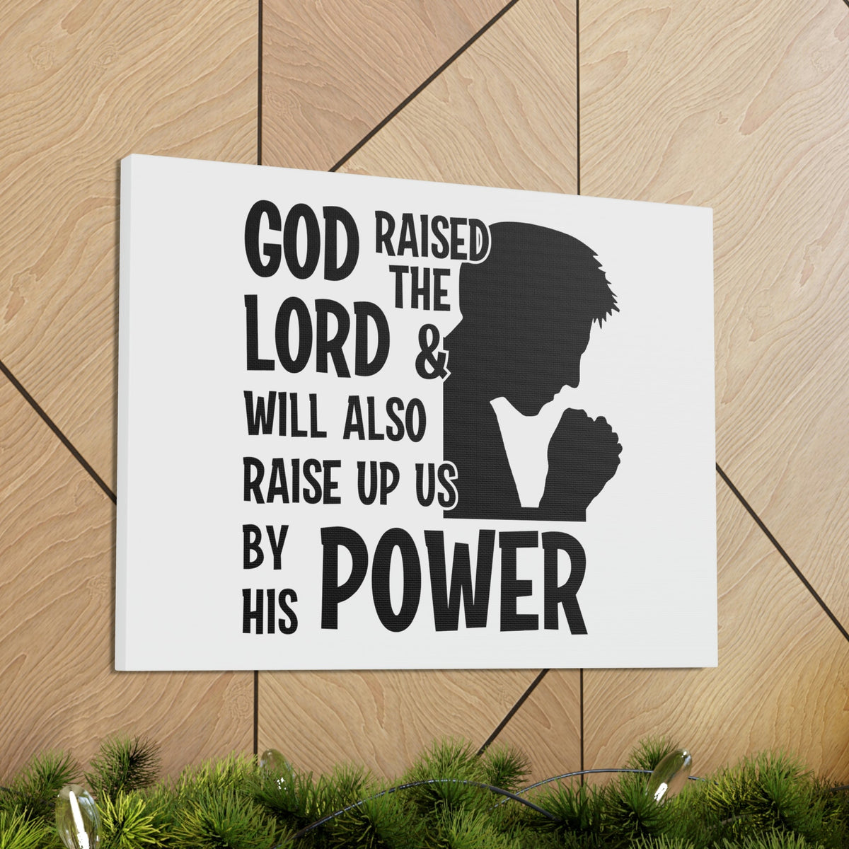 Scripture Walls Raise Us Up By His Power 1 Corinthians 6:14 Christian Wall Art Bible Verse Print Ready to Hang Unframed-Express Your Love Gifts