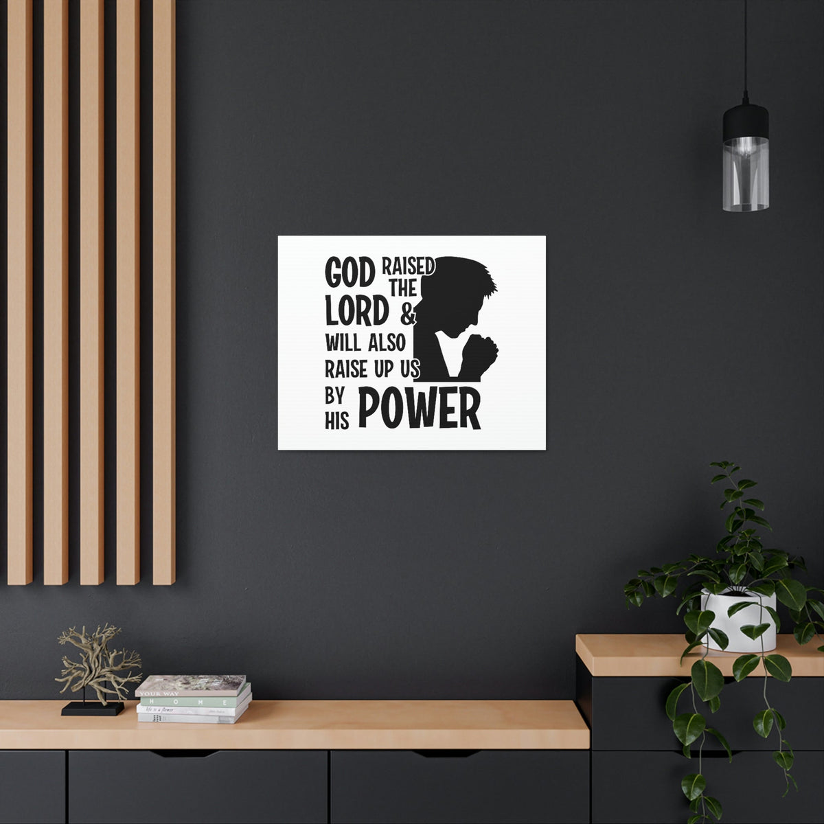 Scripture Walls Raise Us Up By His Power 1 Corinthians 6:14 Christian Wall Art Bible Verse Print Ready to Hang Unframed-Express Your Love Gifts