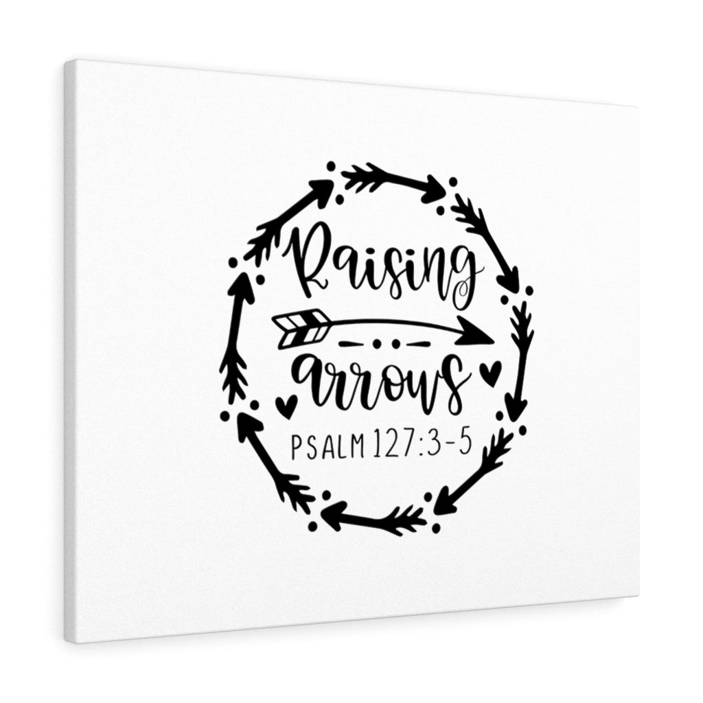 Scripture Walls Raising Arrows Heart Psalm 127:3-5 Bible Verse Canvas Christian Wall Art Ready to Hang Unframed-Express Your Love Gifts