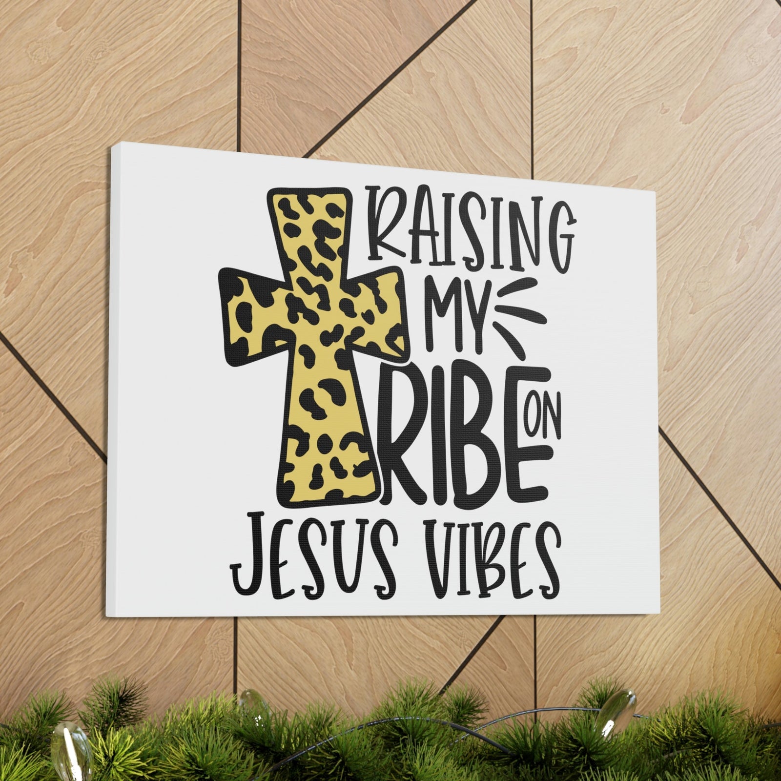 Scripture Walls Raising My Tribe On Jesus Vibes Luke 18:27 Christian Wall Art Print Ready to Hang Unframed-Express Your Love Gifts
