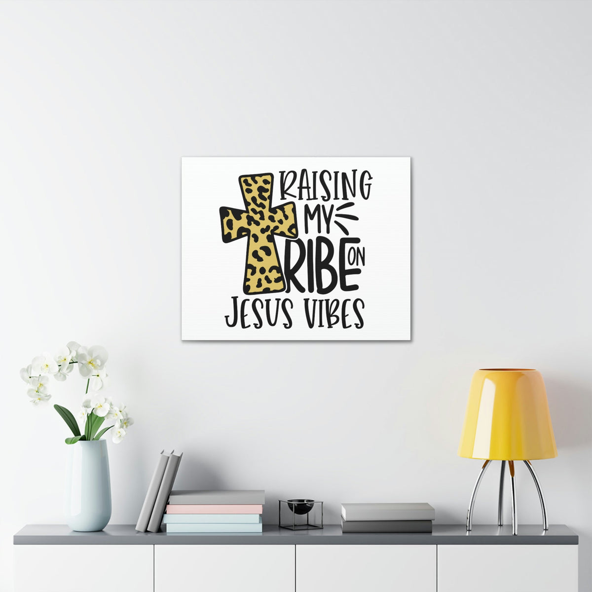 Scripture Walls Raising My Tribe On Jesus Vibes Luke 18:27 Christian Wall Art Print Ready to Hang Unframed-Express Your Love Gifts