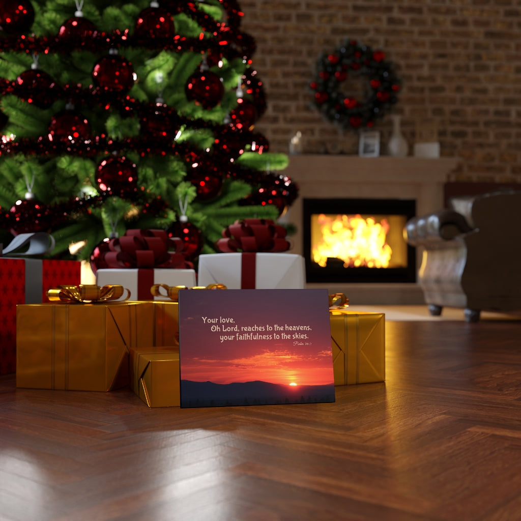 Scripture Walls Reaches To The Heavens Psalm 36:5 Bible Verse Canvas Christian Wall Art Ready to Hang Unframed-Express Your Love Gifts