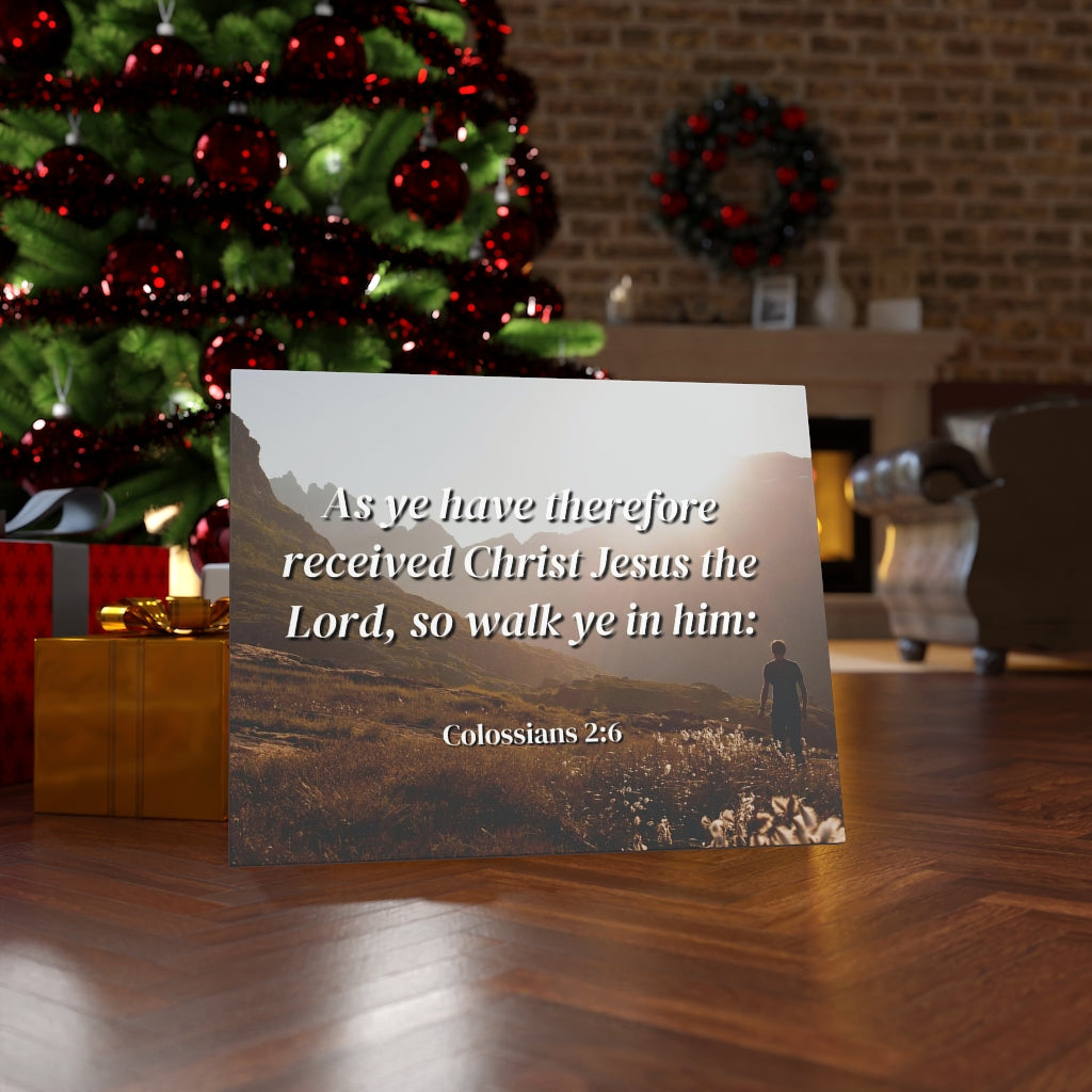 Scripture Walls Received Colossians 2:6 Bible Verse Canvas Christian Wall Art Ready to Hang Unframed-Express Your Love Gifts
