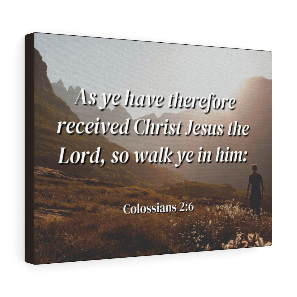 Scripture Walls Received Colossians 2:6 Bible Verse Canvas Christian Wall Art Ready to Hang Unframed-Express Your Love Gifts