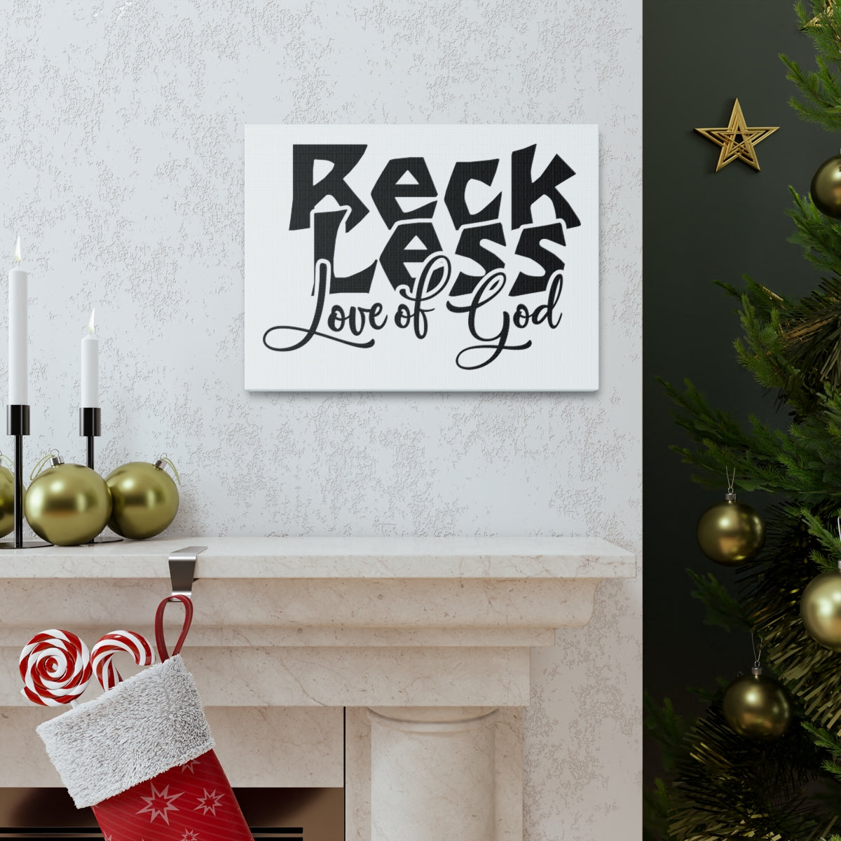 Scripture Walls Reckless Love Of God 1 John 4:8 Christian Wall Art Print Ready to Hang Unframed-Express Your Love Gifts