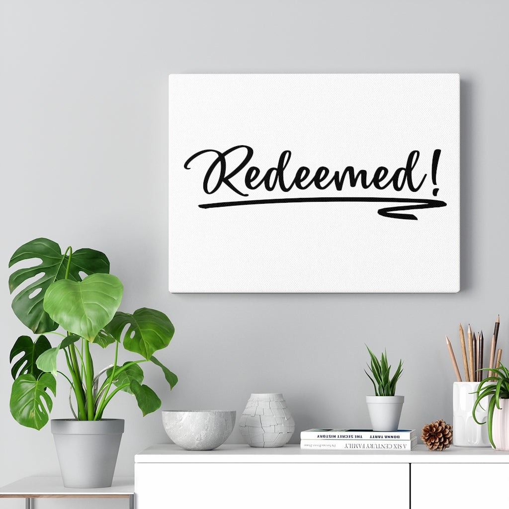 Scripture Walls Redeemed Bible Verse Canvas Christian Wall Art Ready to Hang Unframed-Express Your Love Gifts