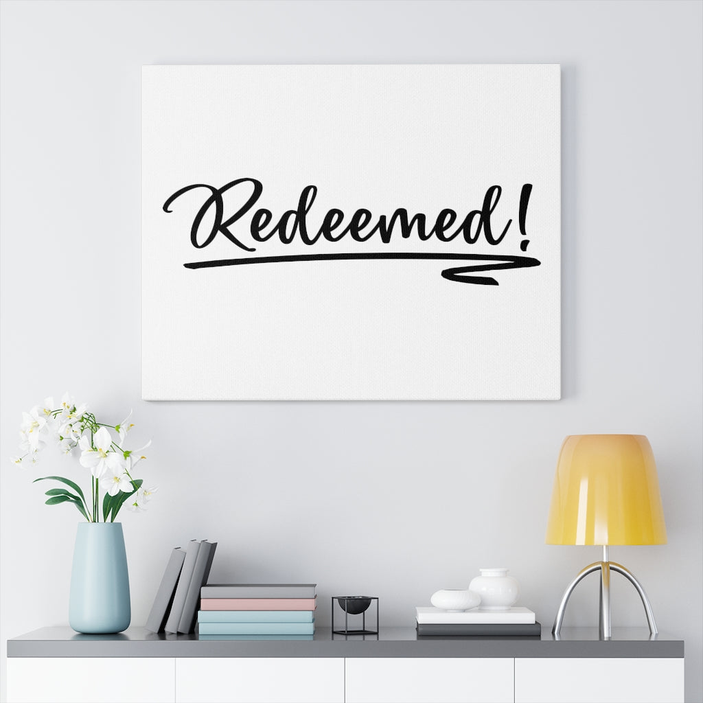 Scripture Walls Redeemed Bible Verse Canvas Christian Wall Art Ready to Hang Unframed-Express Your Love Gifts