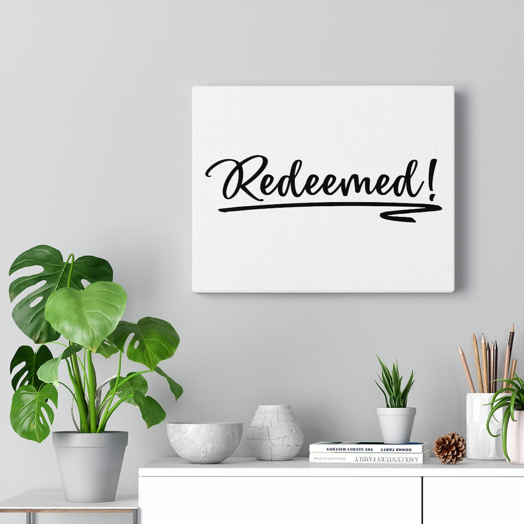 Scripture Walls Redeemed Bible Verse Canvas Christian Wall Art Ready to Hang Unframed-Express Your Love Gifts