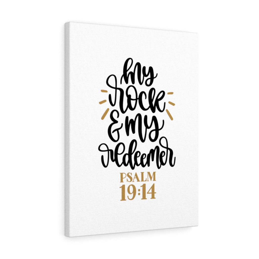 Scripture Walls Redeemed Psalm 19:14 Bible Verse Canvas Christian Wall Art Ready to Hang Unframed-Express Your Love Gifts