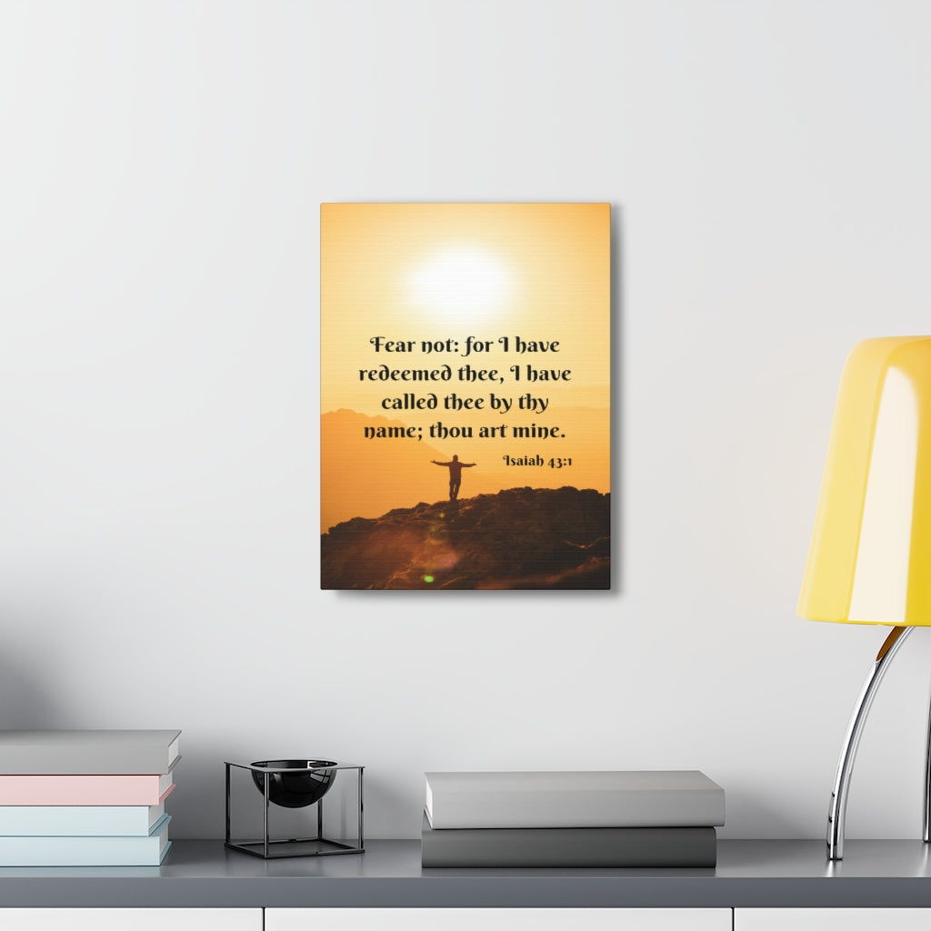 Scripture Walls Redeemed Thee Isaiah 43:1 Bible Verse Canvas Christian Wall Art Ready to Hang Unframed-Express Your Love Gifts