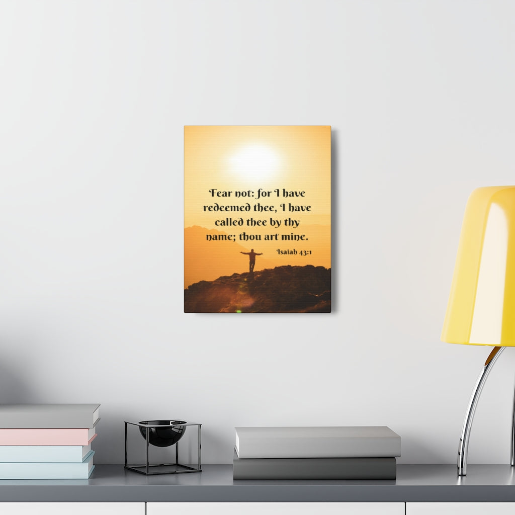 Scripture Walls Redeemed Thee Isaiah 43:1 Bible Verse Canvas Christian Wall Art Ready to Hang Unframed-Express Your Love Gifts