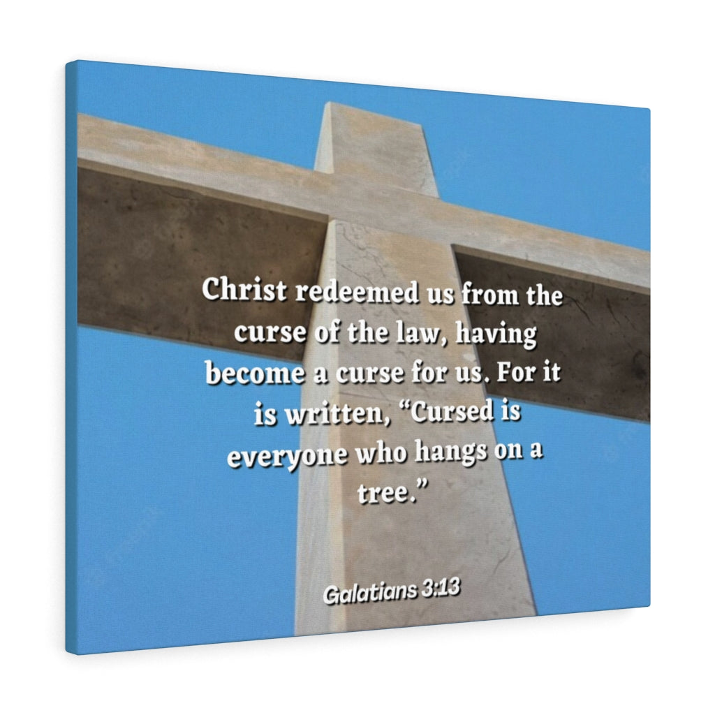 Scripture Walls Redeemed Us Galatians 3:13 Bible Verse Canvas Christian Wall Art Ready to Hang Unframed-Express Your Love Gifts