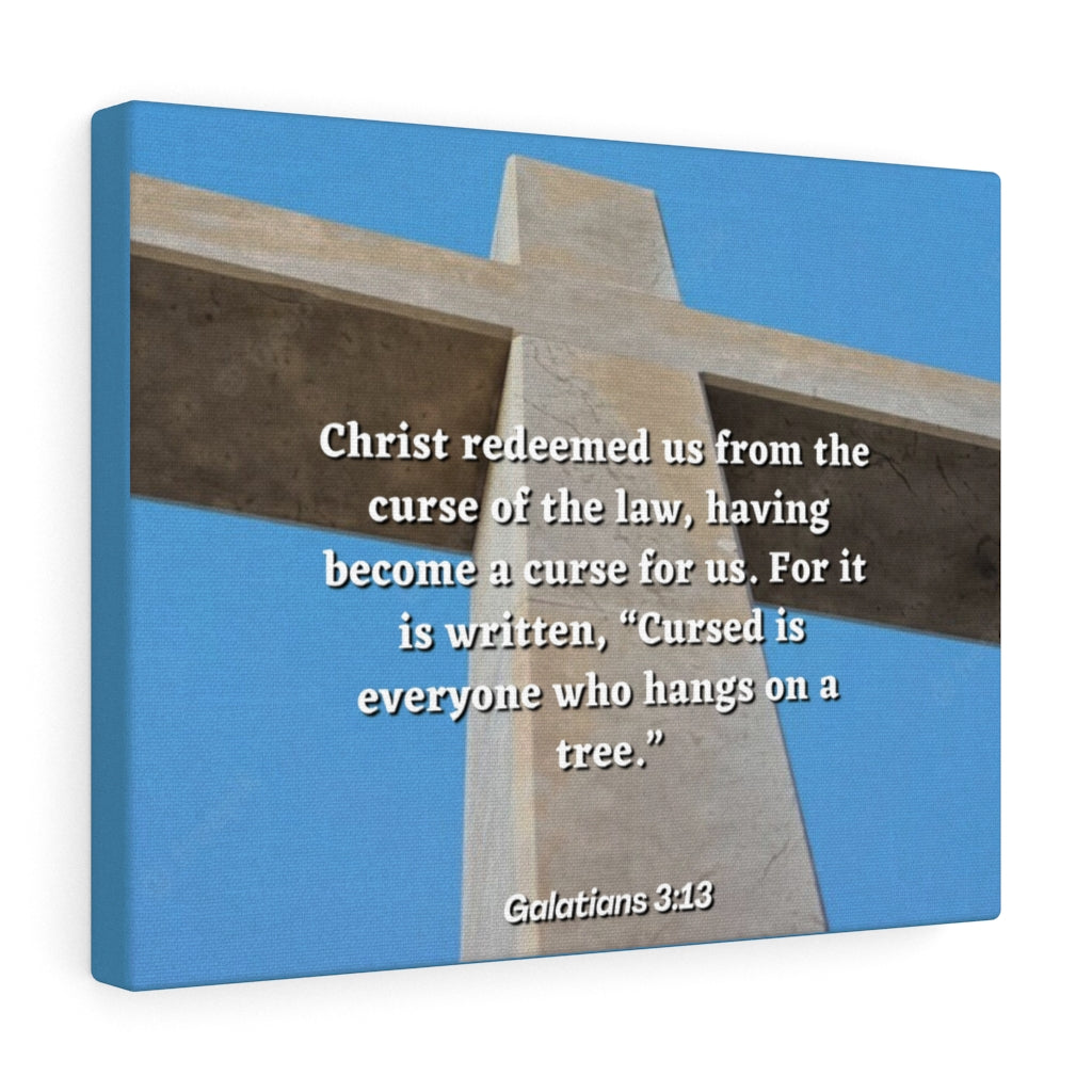 Scripture Walls Redeemed Us Galatians 3:13 Bible Verse Canvas Christian Wall Art Ready to Hang Unframed-Express Your Love Gifts