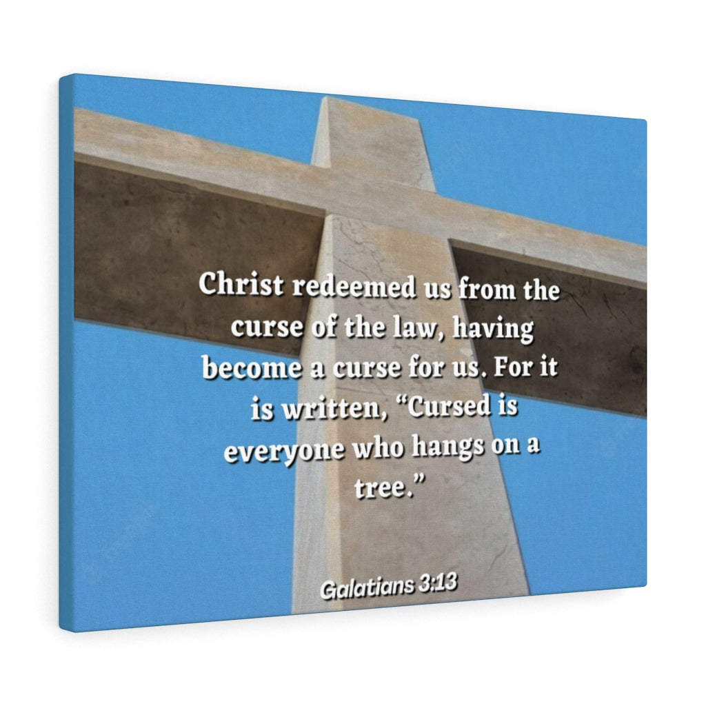 Scripture Walls Redeemed Us Galatians 3:13 Bible Verse Canvas Christian Wall Art Ready to Hang Unframed-Express Your Love Gifts