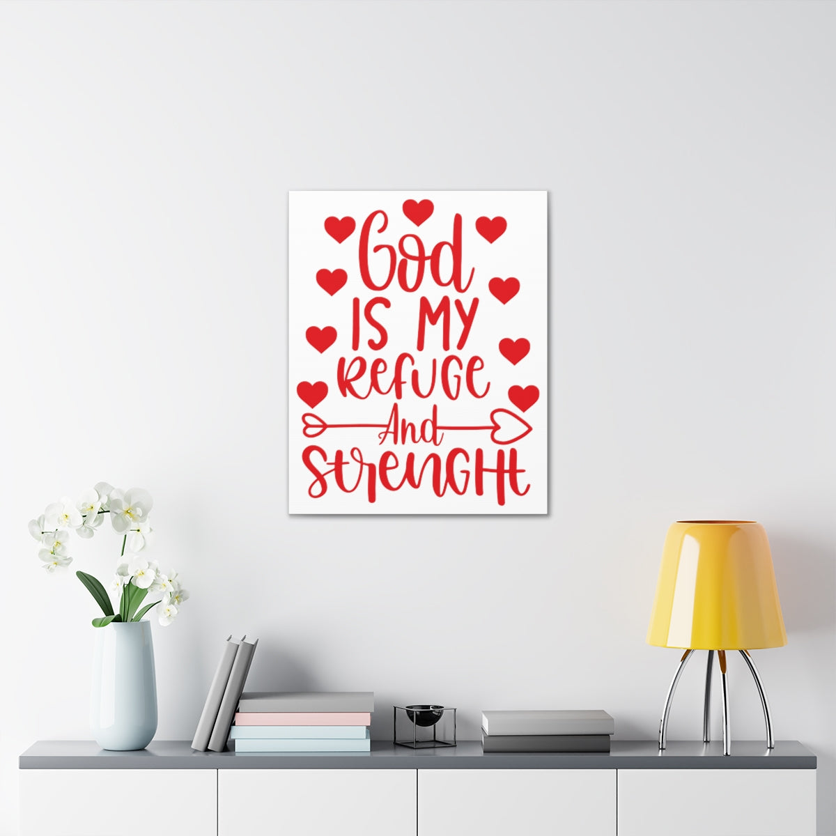 Scripture Walls Refuge And Strength Psalm 18:30 Christian Wall Art Print Ready to Hang Unframed-Express Your Love Gifts
