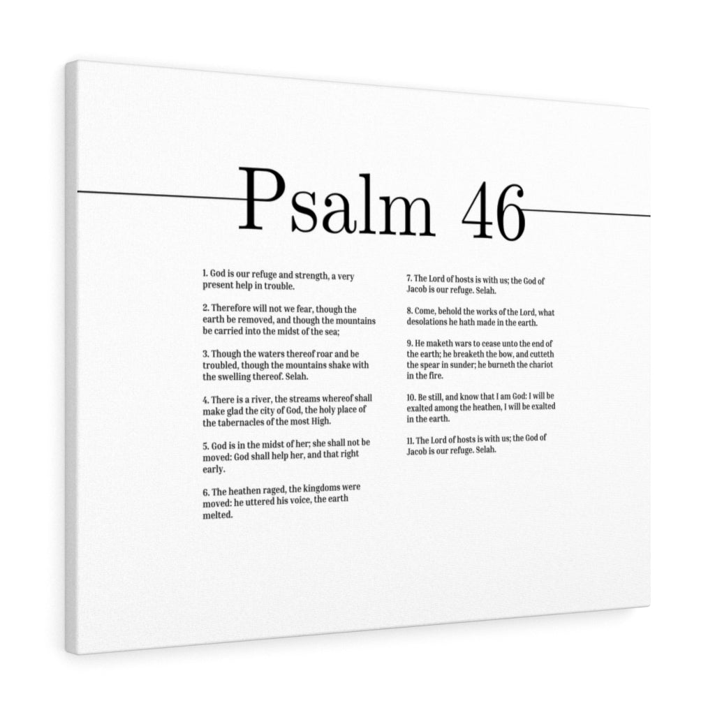 Scripture Walls Refuge And Strength Psalm 46 Bible Verse Canvas Christian Wall Art Ready to Hang Unframed-Express Your Love Gifts