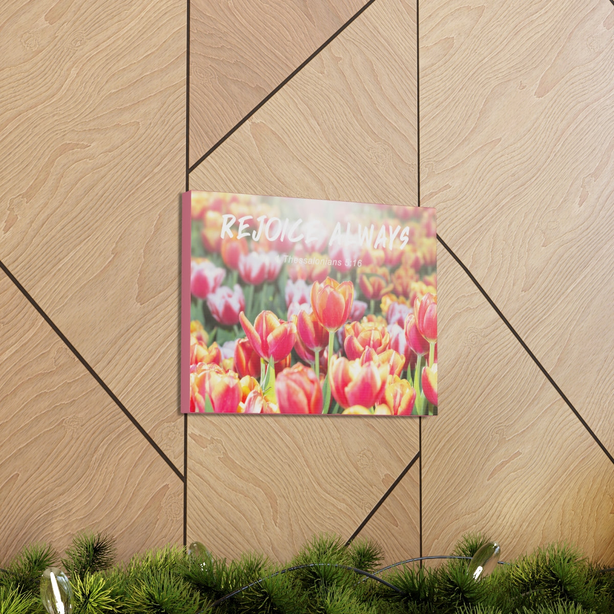 Scripture Walls Rejoice Always 1 Thessalonians 5:16 Bible Verse Canvas Christian Wall Art Bible Verse Print Ready To Hang Unframed-Express Your Love Gifts