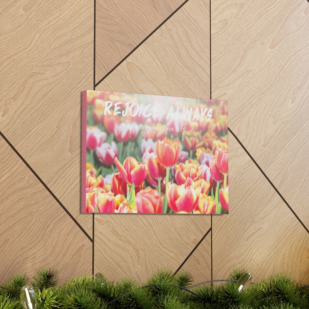 Scripture Walls Rejoice Always 1 Thessalonians 5:16 Bible Verse Canvas Christian Wall Art Bible Verse Print Ready To Hang Unframed-Express Your Love Gifts