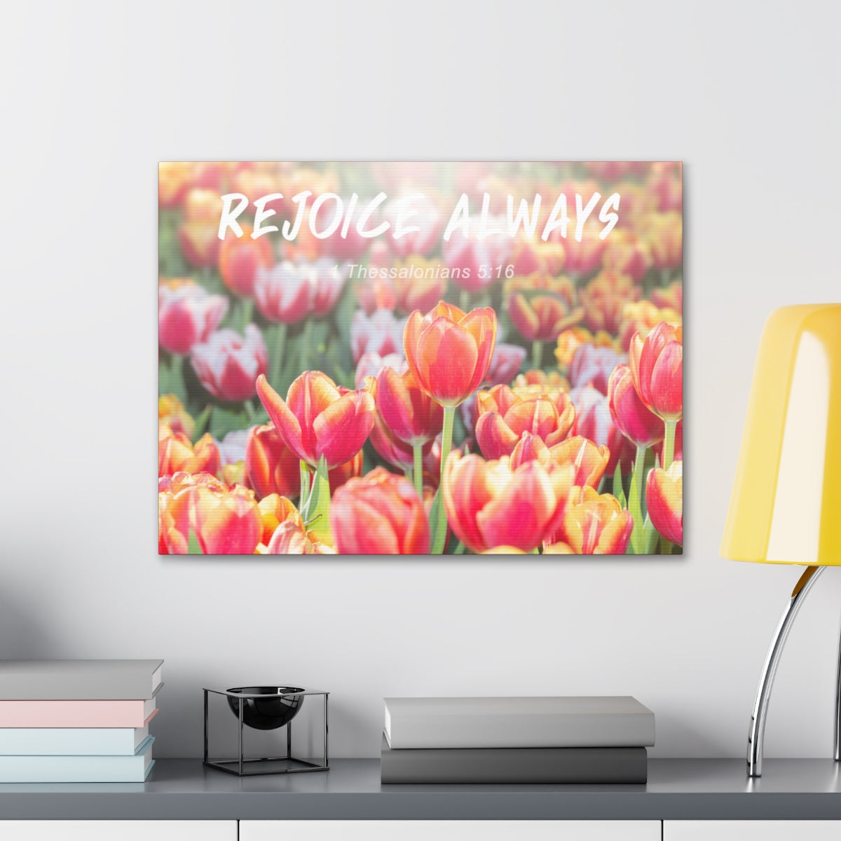 Scripture Walls Rejoice Always 1 Thessalonians 5:16 Bible Verse Canvas Christian Wall Art Bible Verse Print Ready To Hang Unframed-Express Your Love Gifts