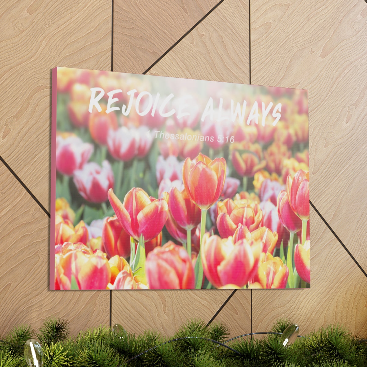 Scripture Walls Rejoice Always 1 Thessalonians 5:16 Bible Verse Canvas Christian Wall Art Bible Verse Print Ready To Hang Unframed-Express Your Love Gifts