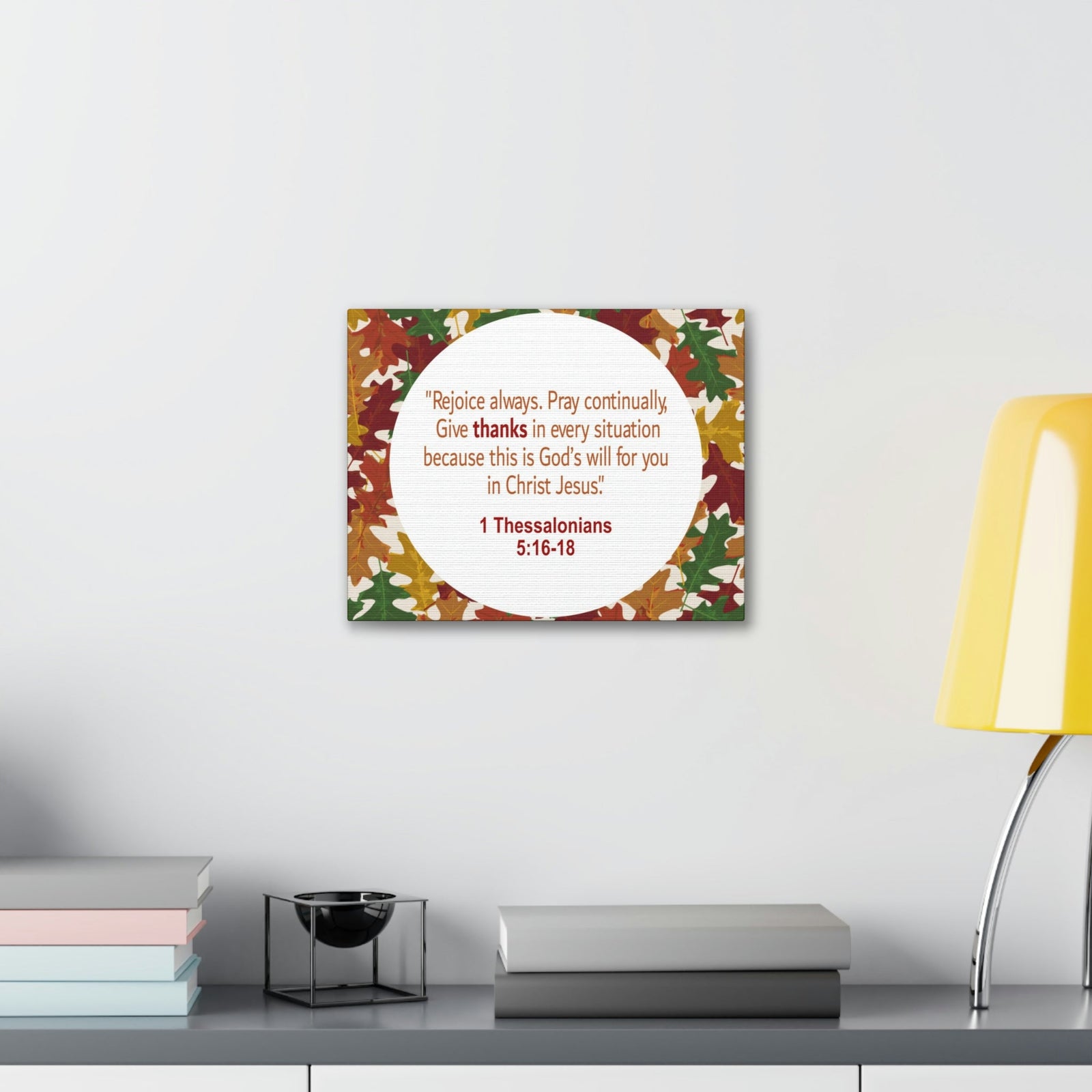 Scripture Walls Rejoice Always 1 Thessalonians 5:16 Bible Verse Canvas Christian Wall Art Ready to Hang Unframed-Express Your Love Gifts